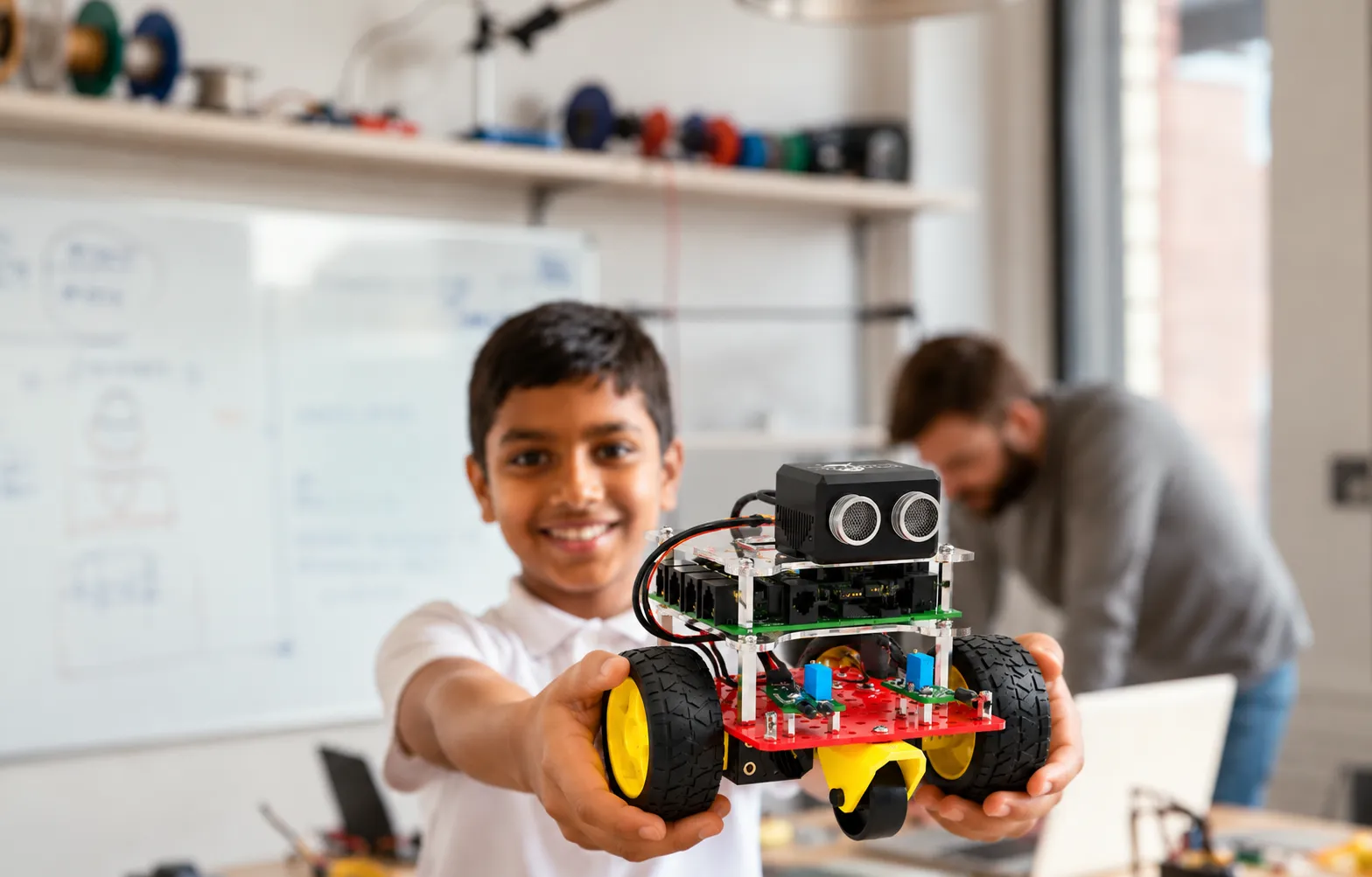 Young Robotics Builder Showcases DIY Robot